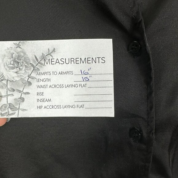 2/$30 Zara Black Satin Efect Crop Shirt Dressy Size Small - Picture 14 of 15